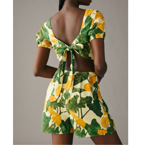 FARM Rio Farm Rio Cutout Tie-Back Romper | Sz XL - Picture 2 of 5